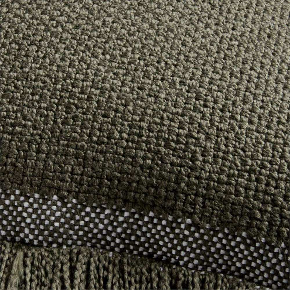 Alternative view of Weekend Burnt Green Organic Cotton 23"x23" Throw Pillow