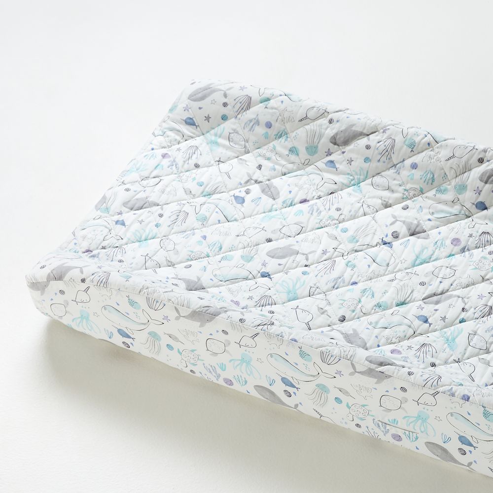 Stay Cool Sea Crib Changer Cover