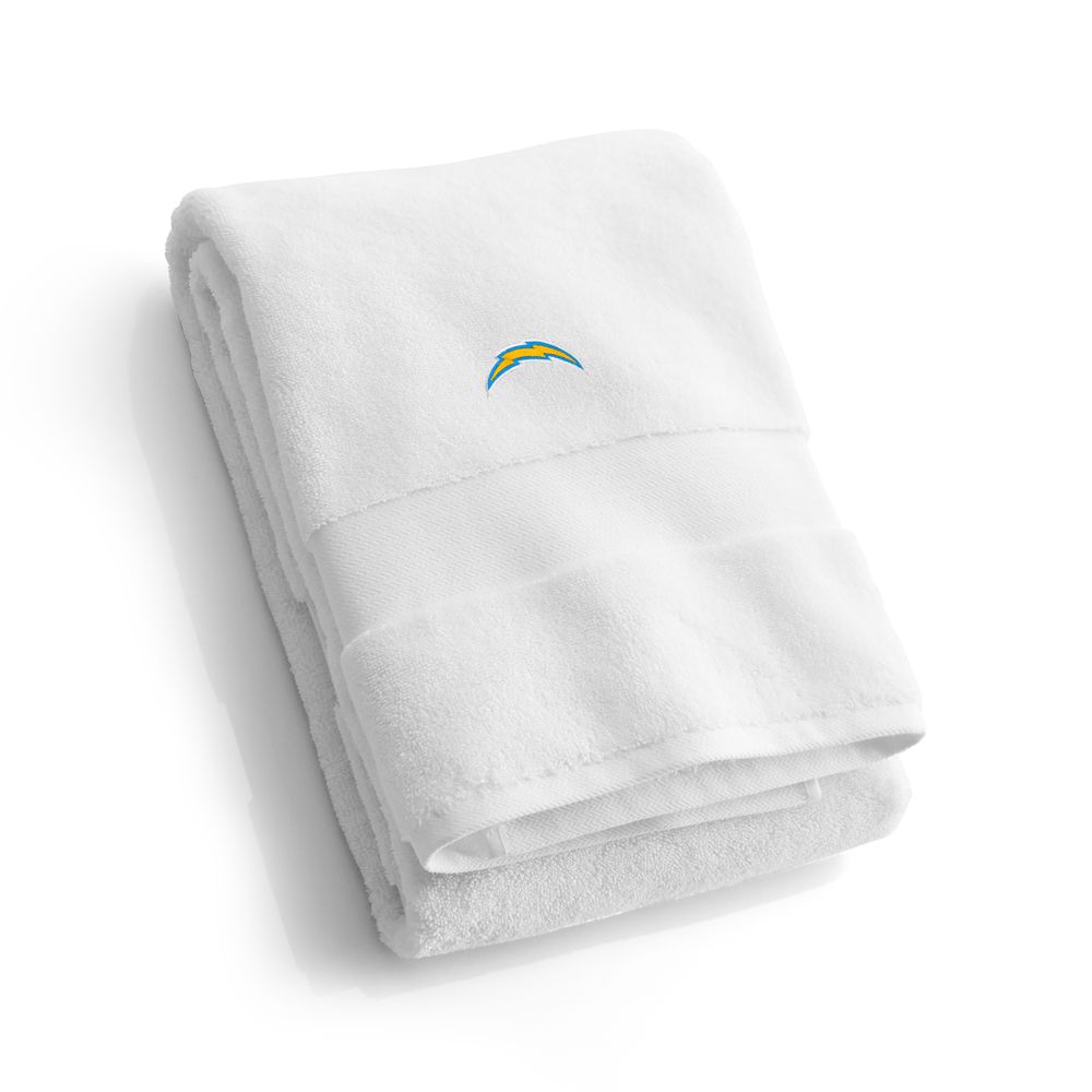 NFL Organic Turkish Cotton White Bath Towels, Set of 2