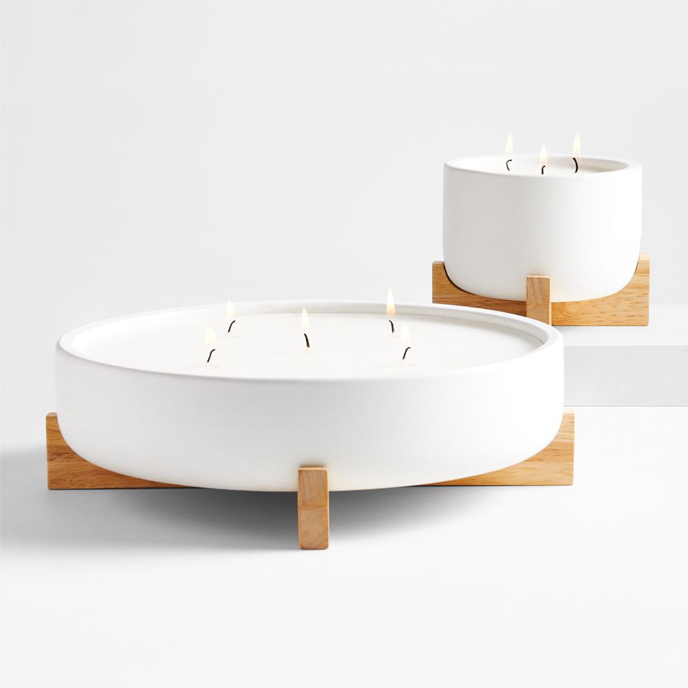 Wilmette Citronella Candles with Wooden Stand- Image 3