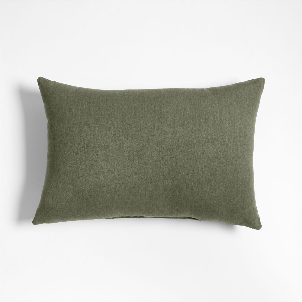 Sunbrella Canvas 20"x13" Fern Green Outdoor Throw Pillow