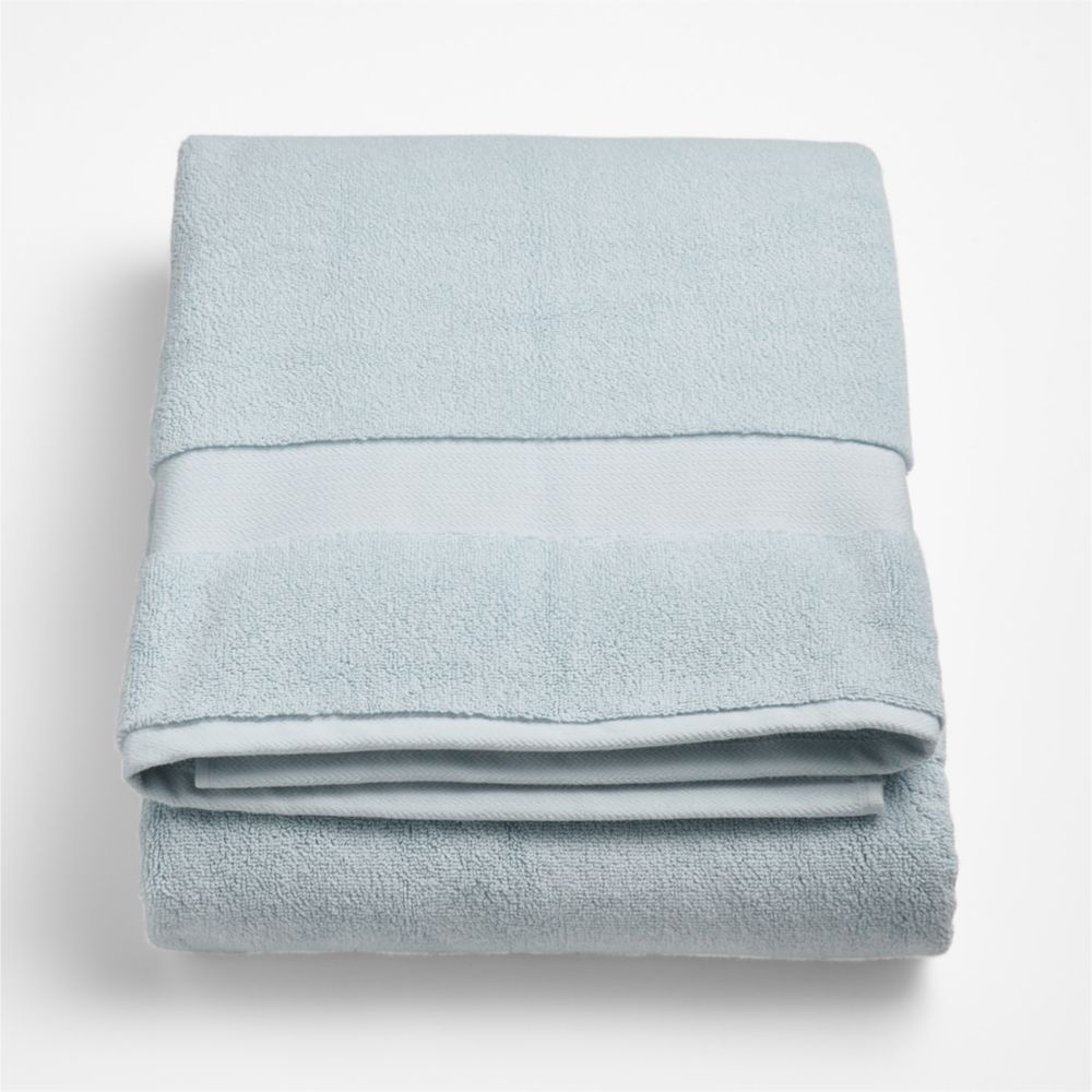 Classic Organic Turkish Cotton Pale Blue Bath Sheet