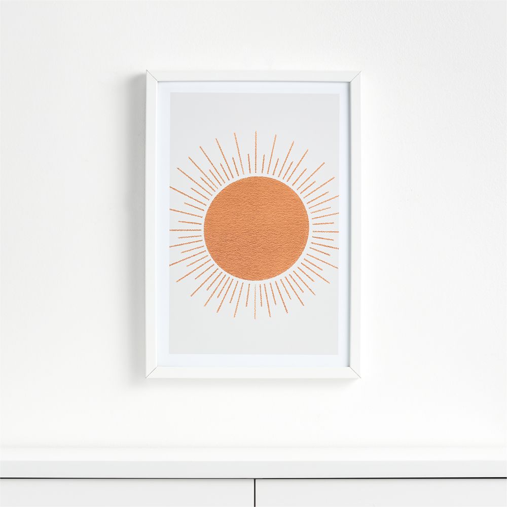 Sun Ray Mid-Century Framed Wall Art