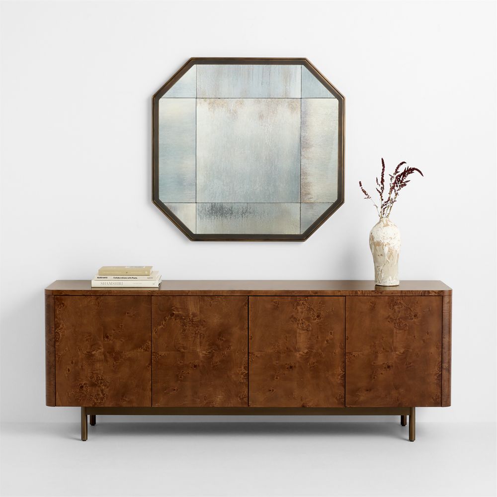Sorina Brass Patina Hexagon Wall Mirror