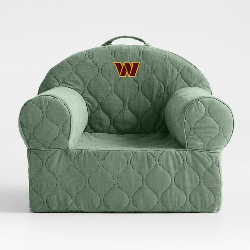 NFL Washington Commanders Large Iceberg Green Quilted Cotton Corduroy Kids Lounge Nod Chair