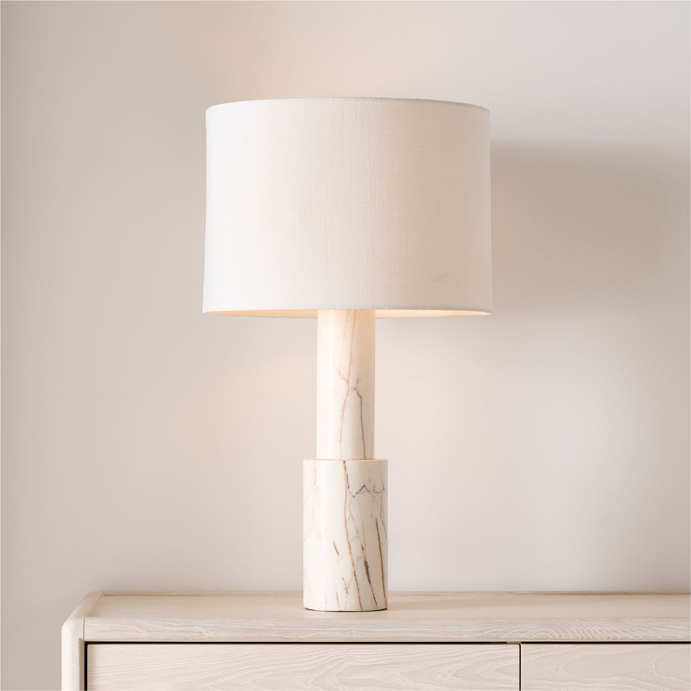 Jorgen Golden Calacatta Marble Table Lamp 28"