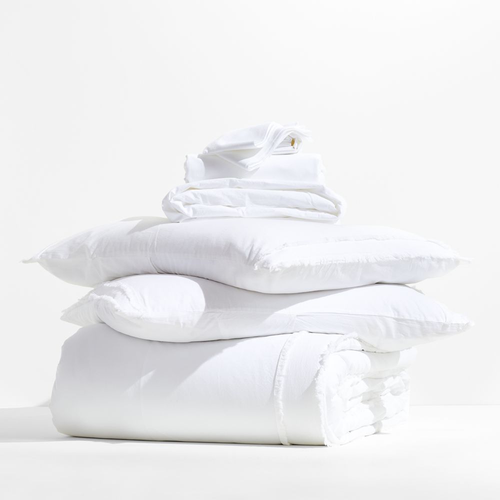 Favorite Organic Cotton White Eyelash Bedding Set