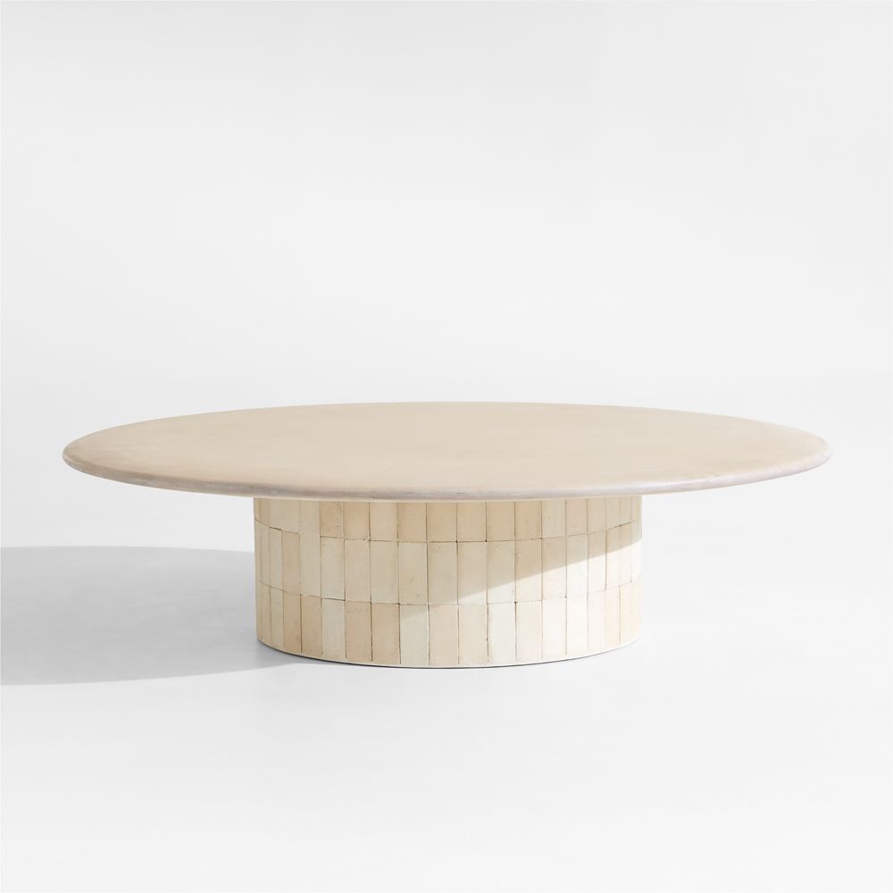 Ipanema Tile and Resin 54" Round Outdoor Coffee Table