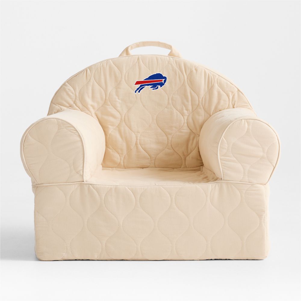 NFL Buffalo Bills Large Oatmeal Quilted Cotton Corduroy Kids Lounge Nod Chair