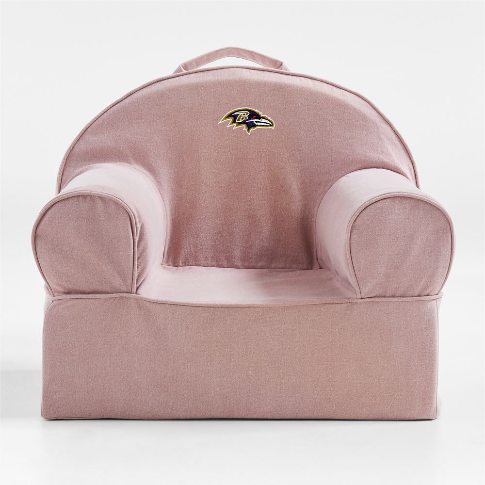 NFL Baltimore Ravens Small Lilac Mauve Organic Cotton Kids Lounge Nod Chair