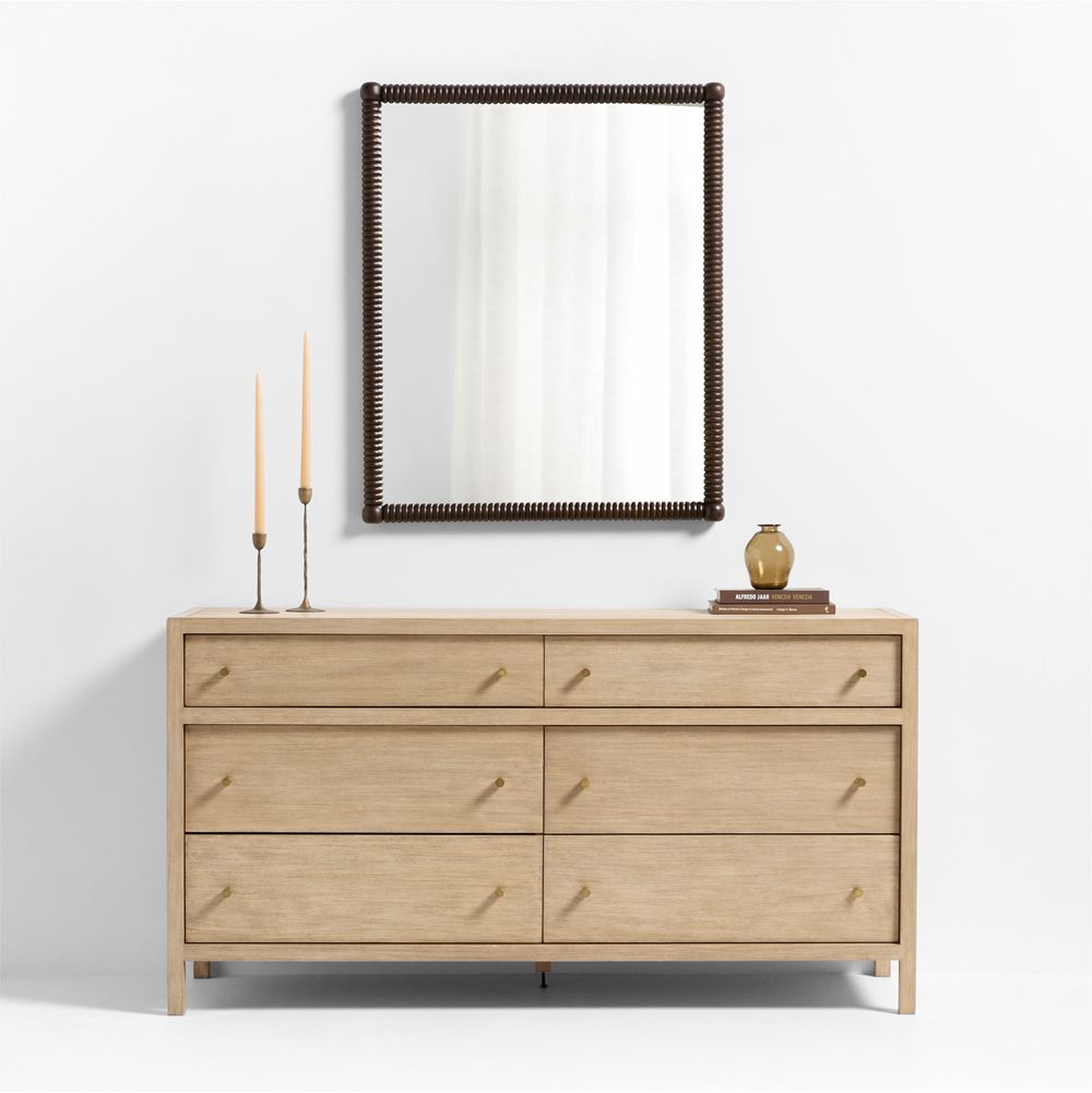 Dunmore Rectangle Wood Wall Mirror 40"x32"