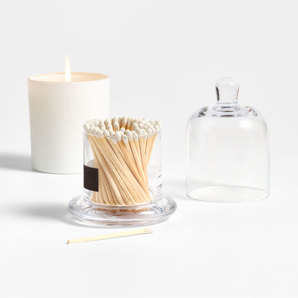 Glass Cloche with Matches