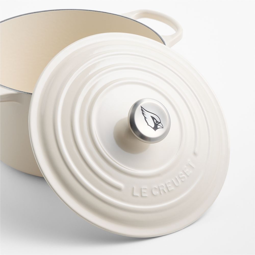 NFL Le Creuset Signature 5.5-Qt. Cream Enameled Cast Iron Dutch Ovens