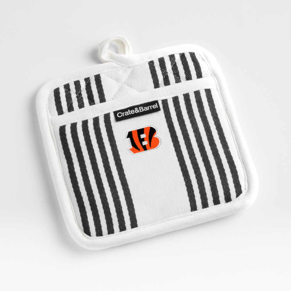 NFL Cuisine Stripe Black Organic Cotton Pot Holder