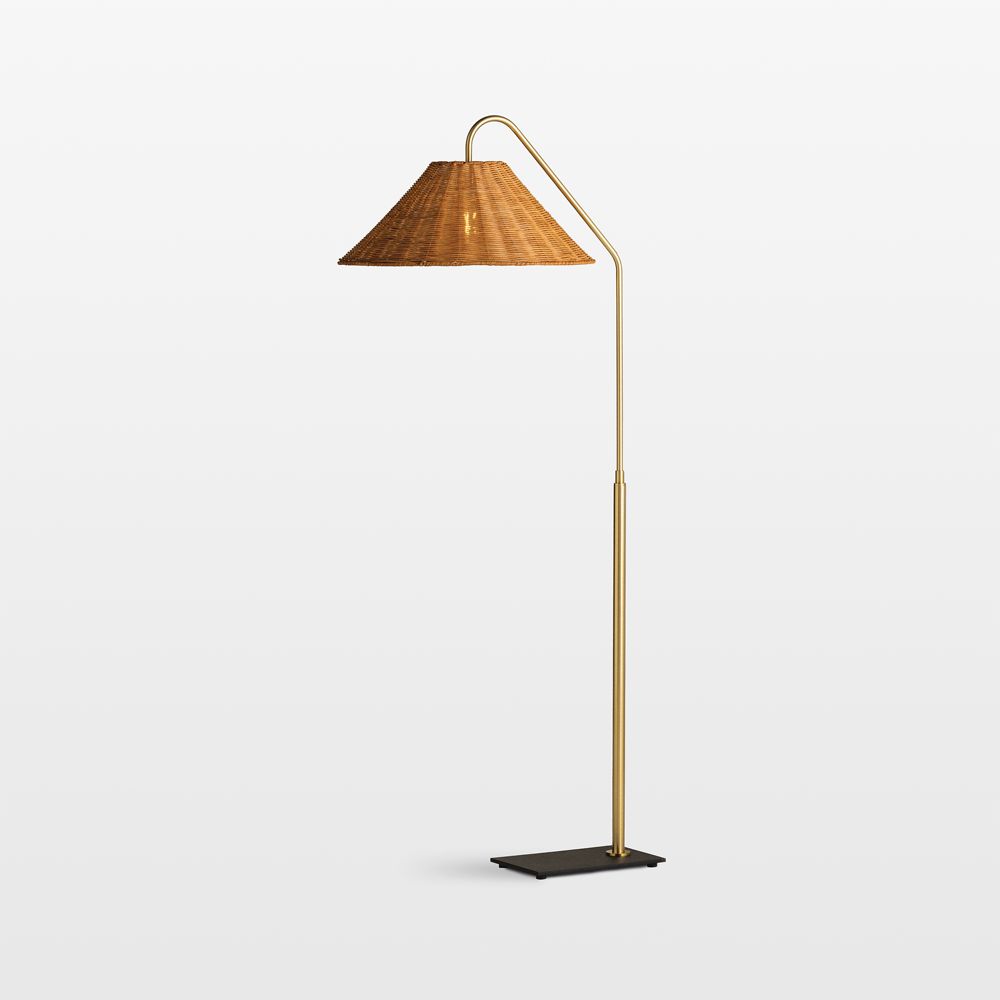 Lund Floor Lamp with Fiber Shade