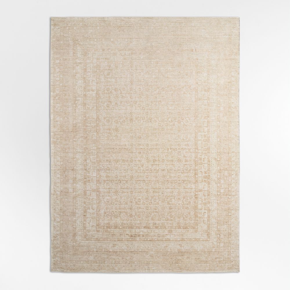 Reims Wool Blend Traditional Handwoven Ivory Area Rug
