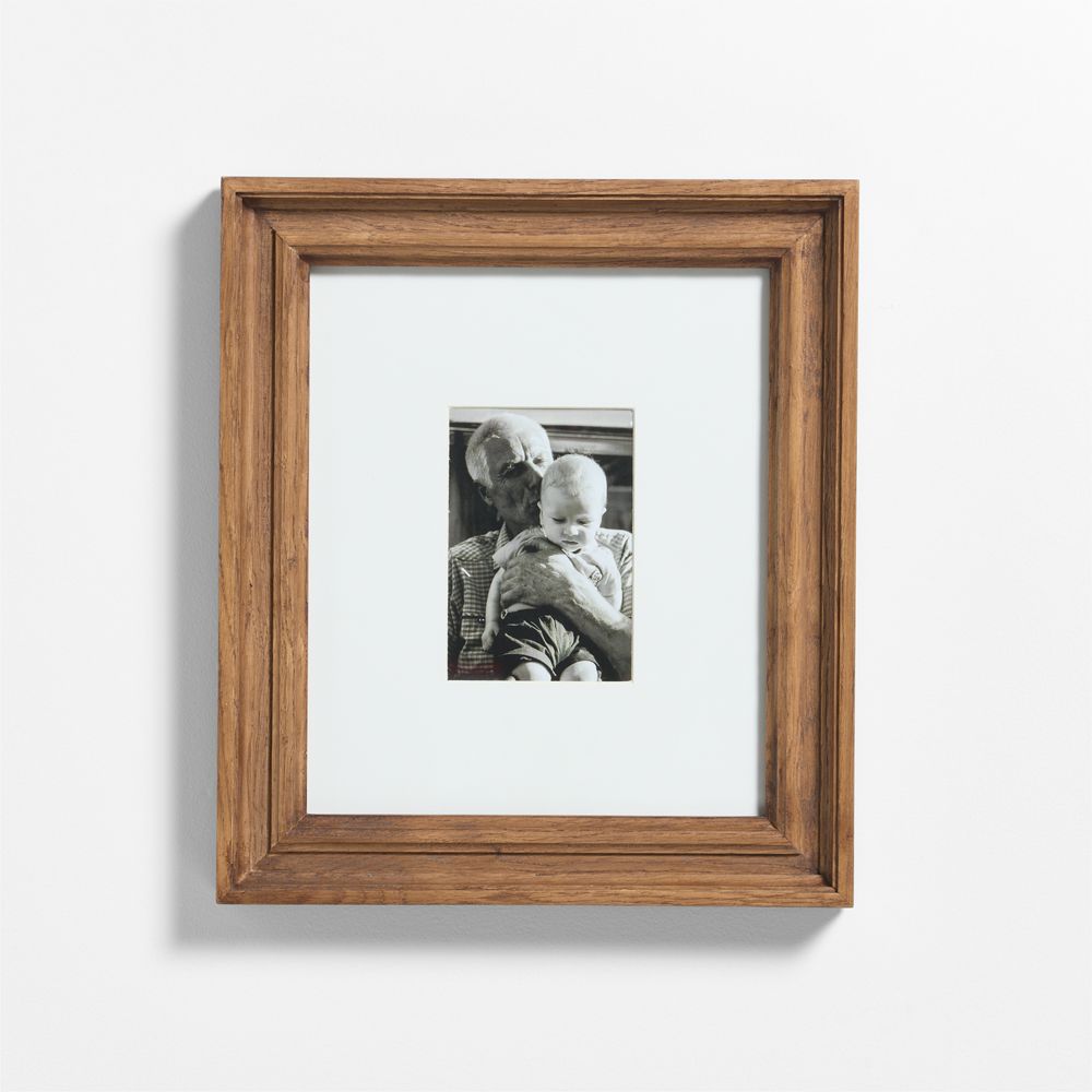 Belfast Natural Oak Wood 4x6 Wall Picture Frame with 2 Interchangeable Mats