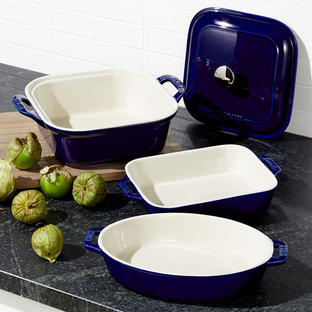 Staub Dark Blue 4-Piece Baking Set