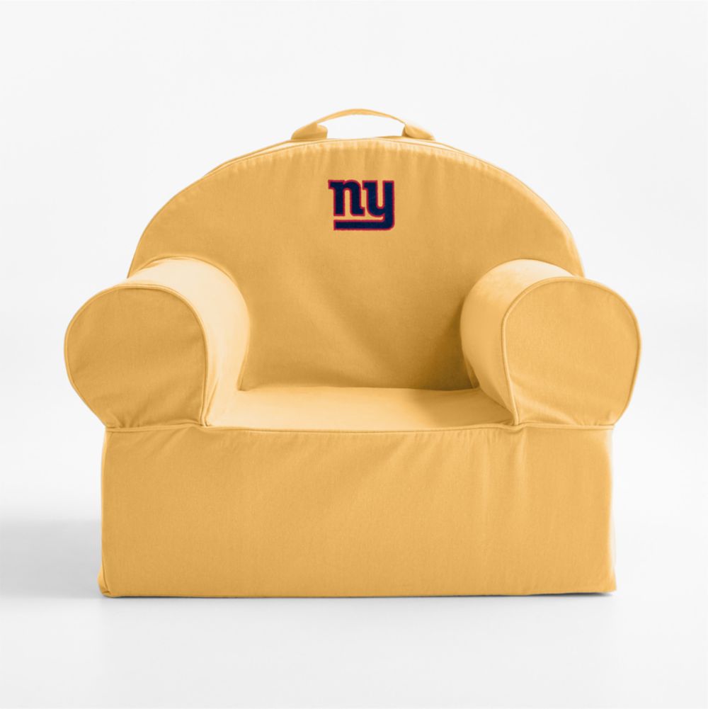 NFL New York Giants Large Savannah Yellow Organic Cotton Kids Lounge Nod Chair