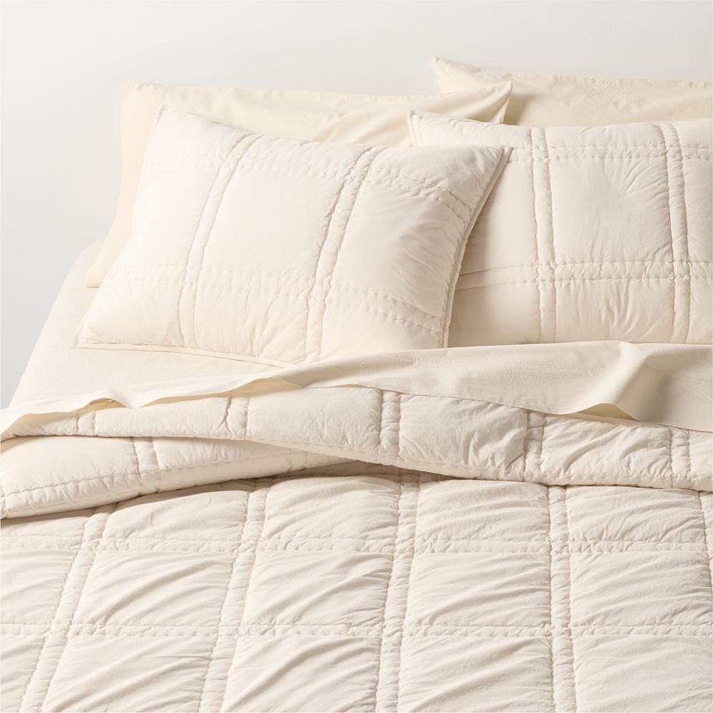 Favorite Washed Organic Cotton Percale Undyed Comforter