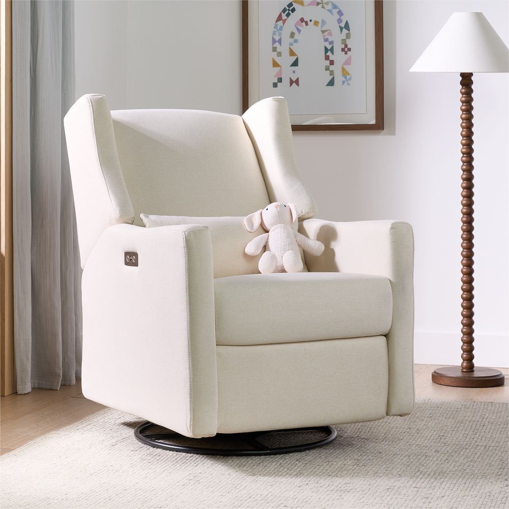 Babyletto Kiwi Cream Electronic Swivel Glider Power Recliner Nursery Chair