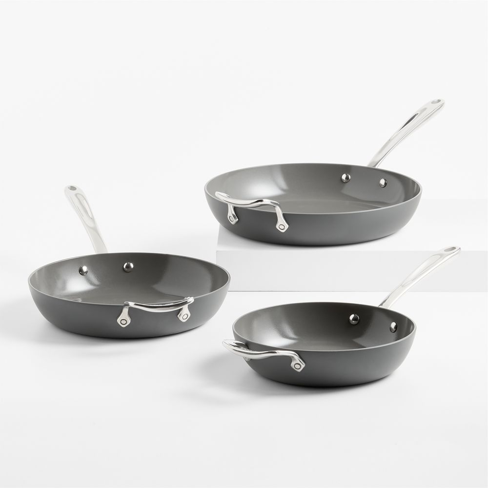 All-Clad Curated Ceramic Nonstick 8.5", 10.5" and 12" Fry Pans Set
