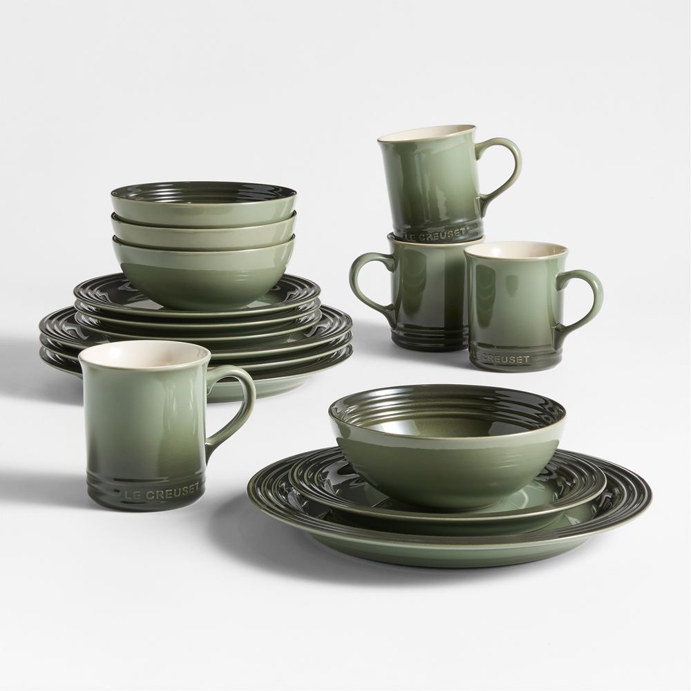 Le Creuset 16-Piece Thyme Stoneware Dinnerware Set