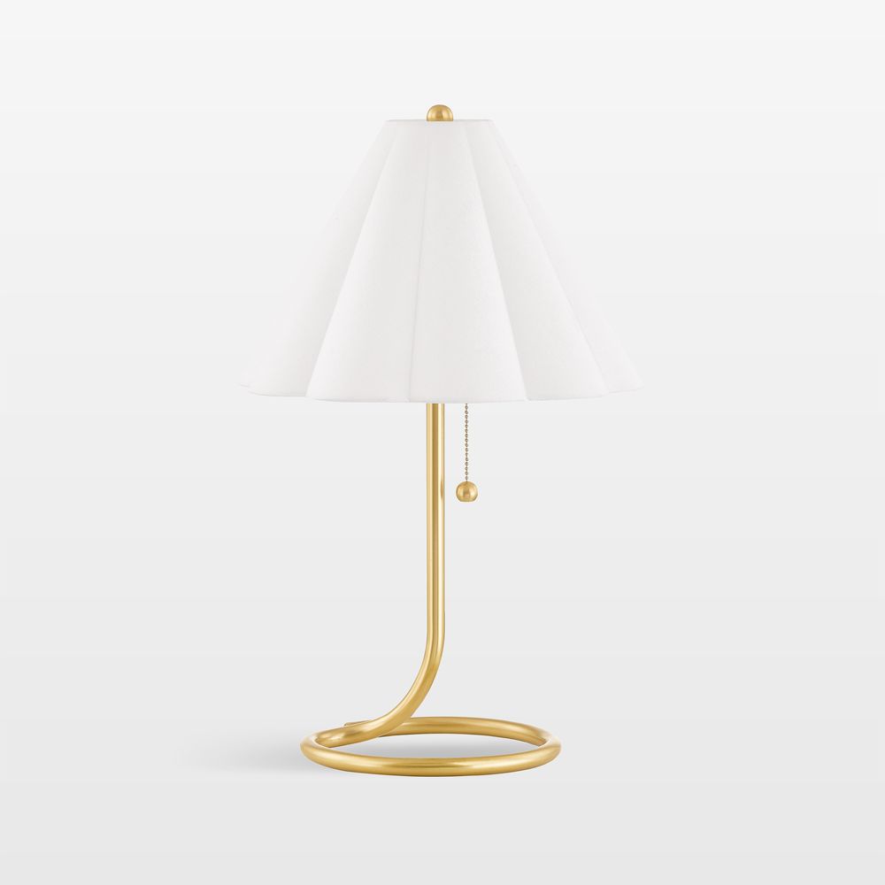 Lille Brass Table Lamp with Fabric Shade