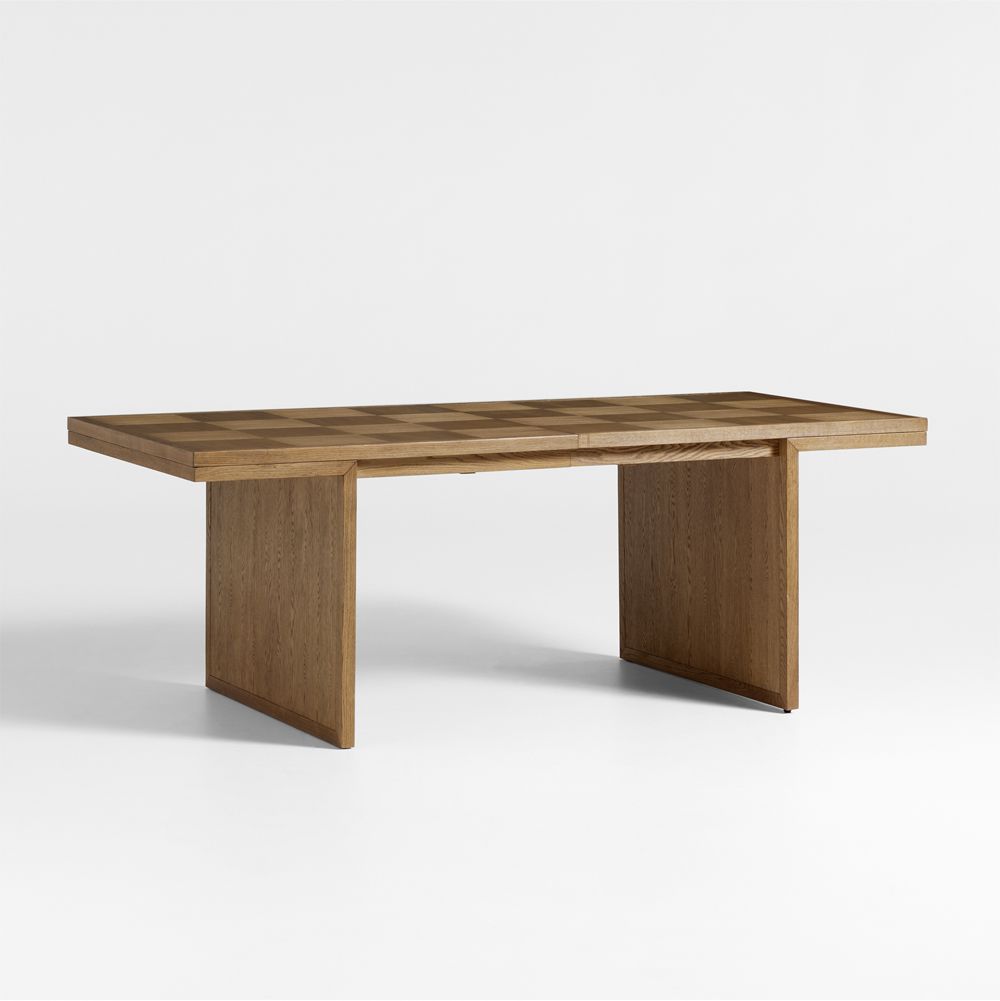 Pierre 82"-101" Light Brown Oak Wood Extendable Dining Table