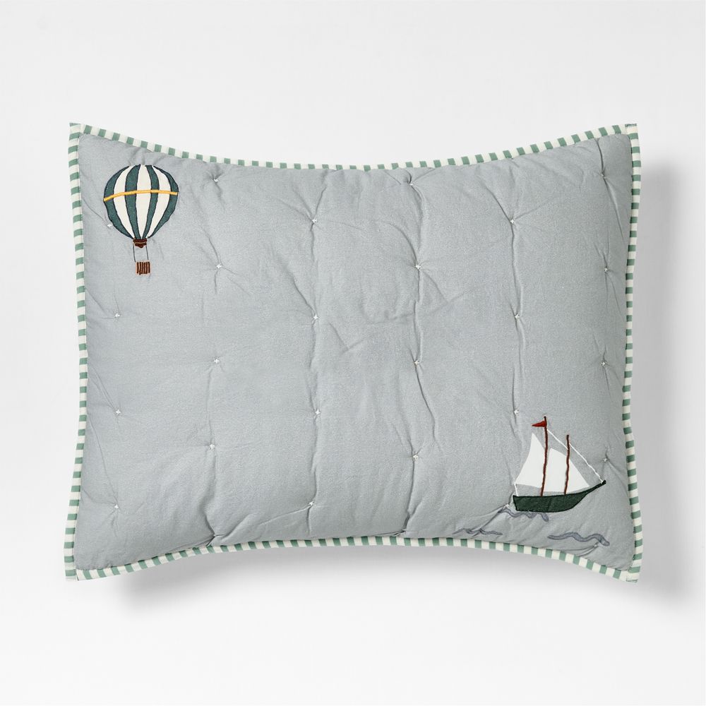 Explorer Adventure Organic Cotton Kids Pillow Sham