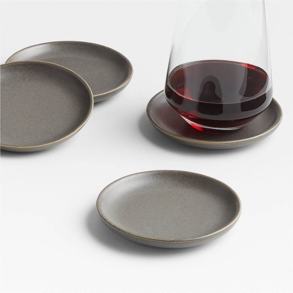 Craft Charcoal Grey Stoneware Coasters, Set of 4