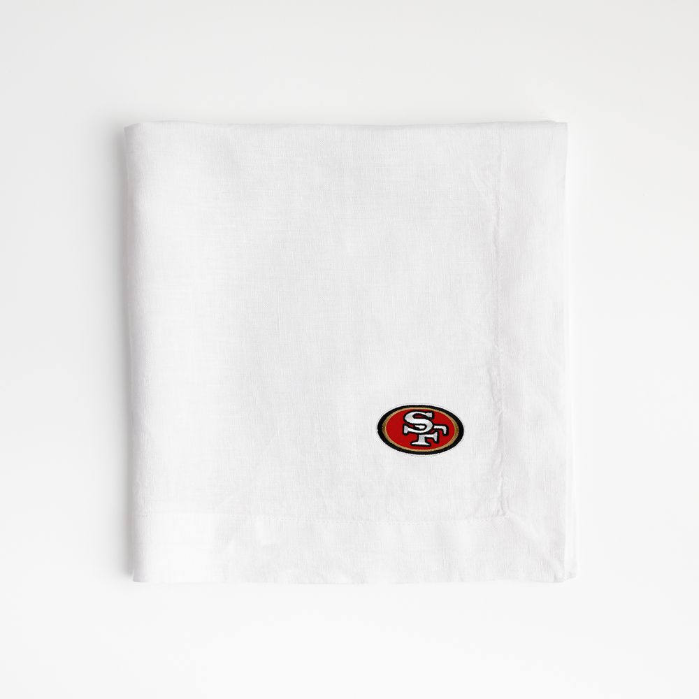 NFL Marin White EUROPEAN FLAX-Certified Linen Napkin, Set of 4