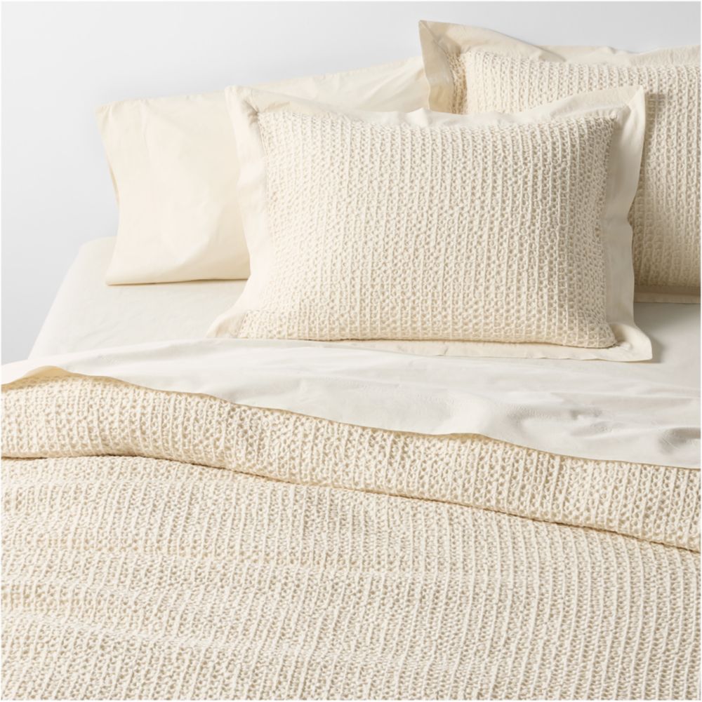 Organic Cotton Waffle Undyed Duvet Cover