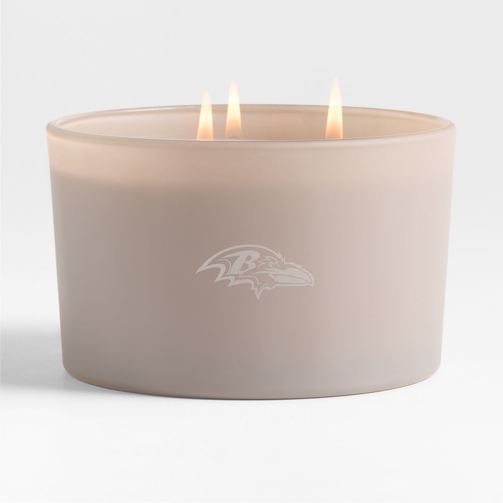 NFL Monochrome No. 12 Amethyst 3-Wick Candle- Black Plum, Lavender and Eucalyptus