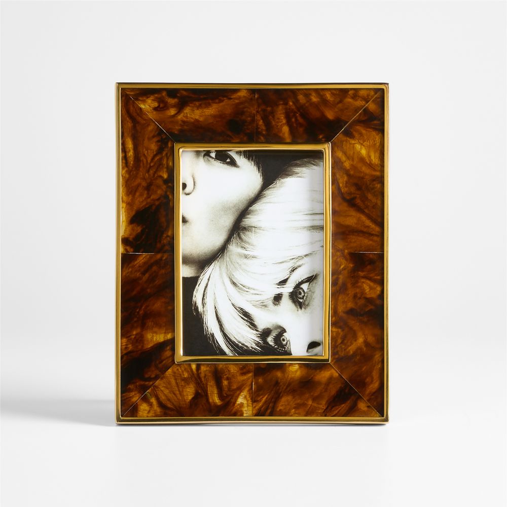 Tortoise Brass Resin Picture Frames