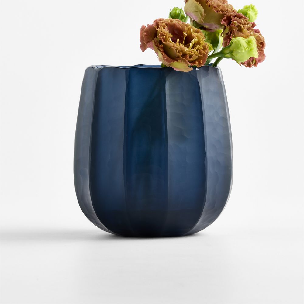 Renata Small Dark Blue Glass Vase 6"