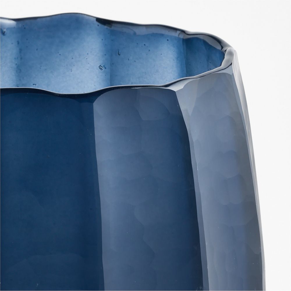 Alternative view of Renata Small Dark Blue Glass Vase 6"