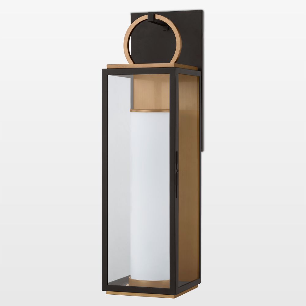 Devon Black & Brass Outdoor Wall Sconce Lights