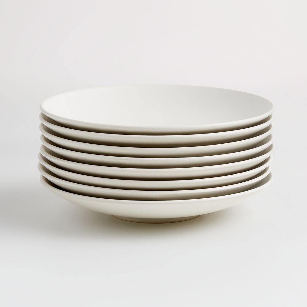 Craft Linen Cream Stoneware Coupe Salad Plates, Set of 8
