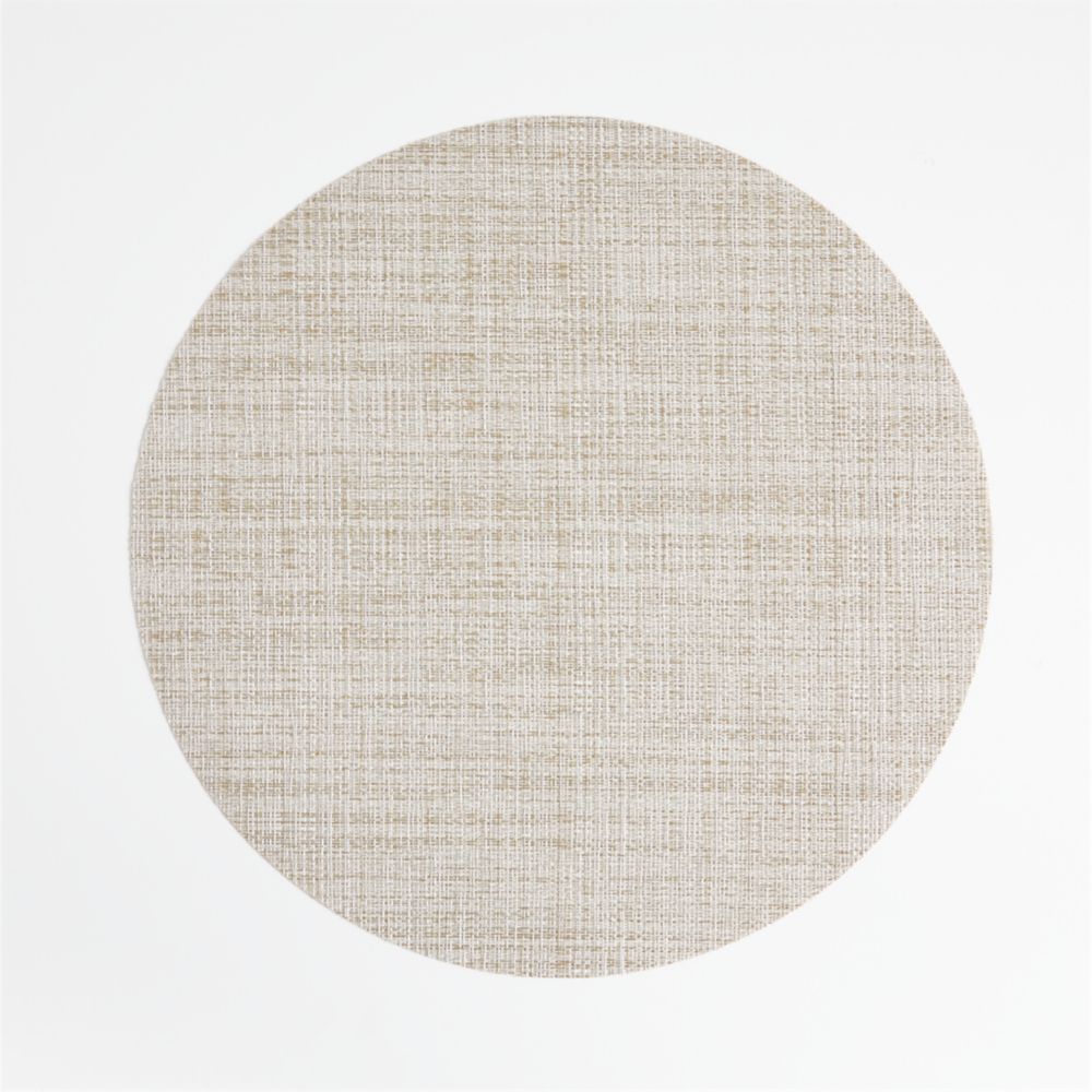Chilewich Crepe Round Neutral Vinyl Placemat