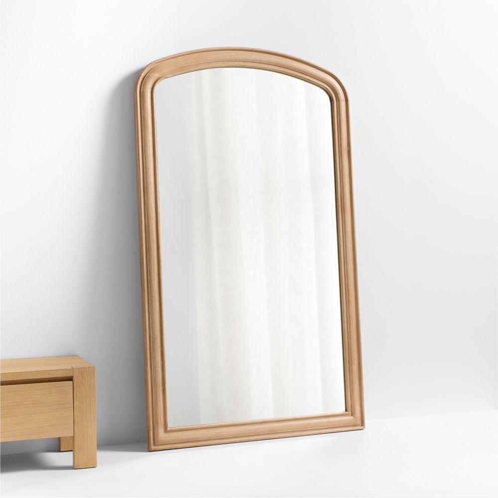 Kensington Natural Oak Wood Floor Mirror 79"x47"