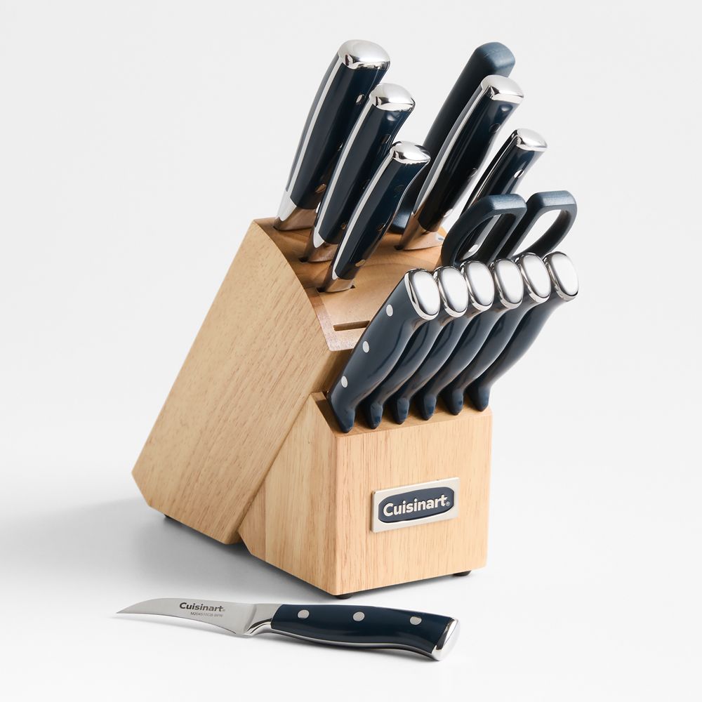 Cuisinart Celestial Blue Triple Rivet 15-Piece Knife Block Set