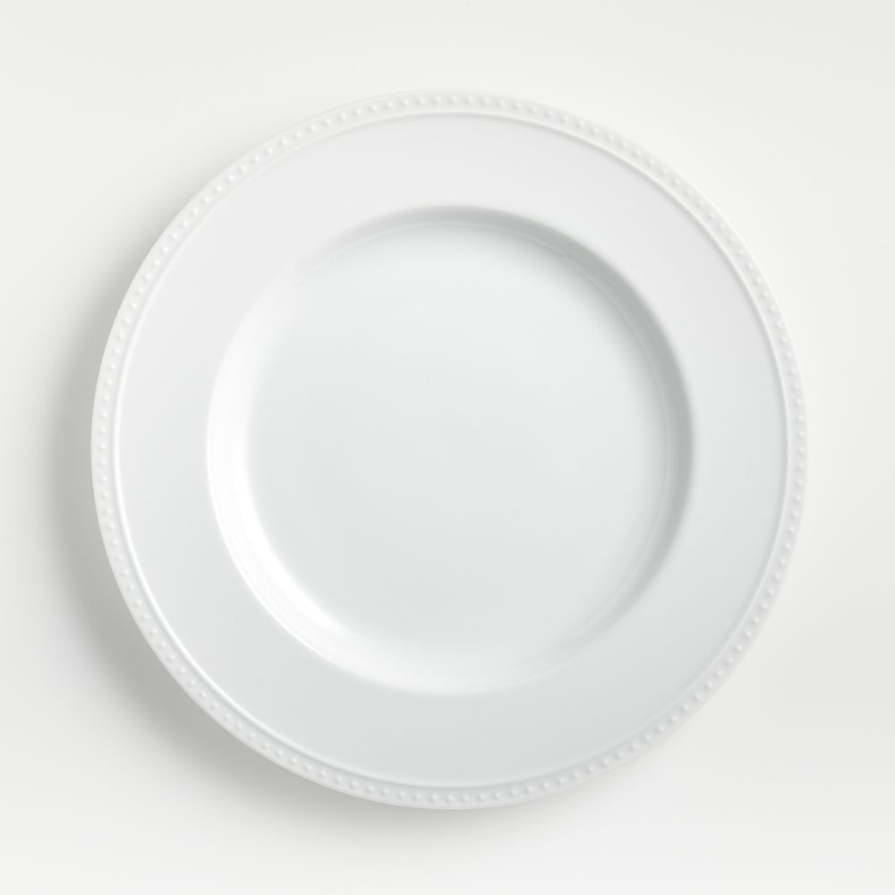 Staccato White Porcelain Dinner Plate