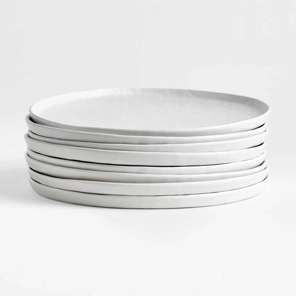 Mercer Matte White Porcelain Dinner Plates, Set of 8
