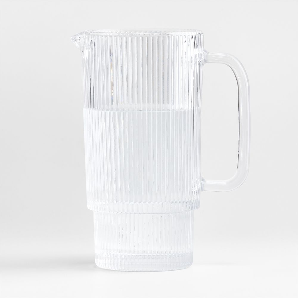 Atwell 52-oz. Ribbed Glass Pitcher