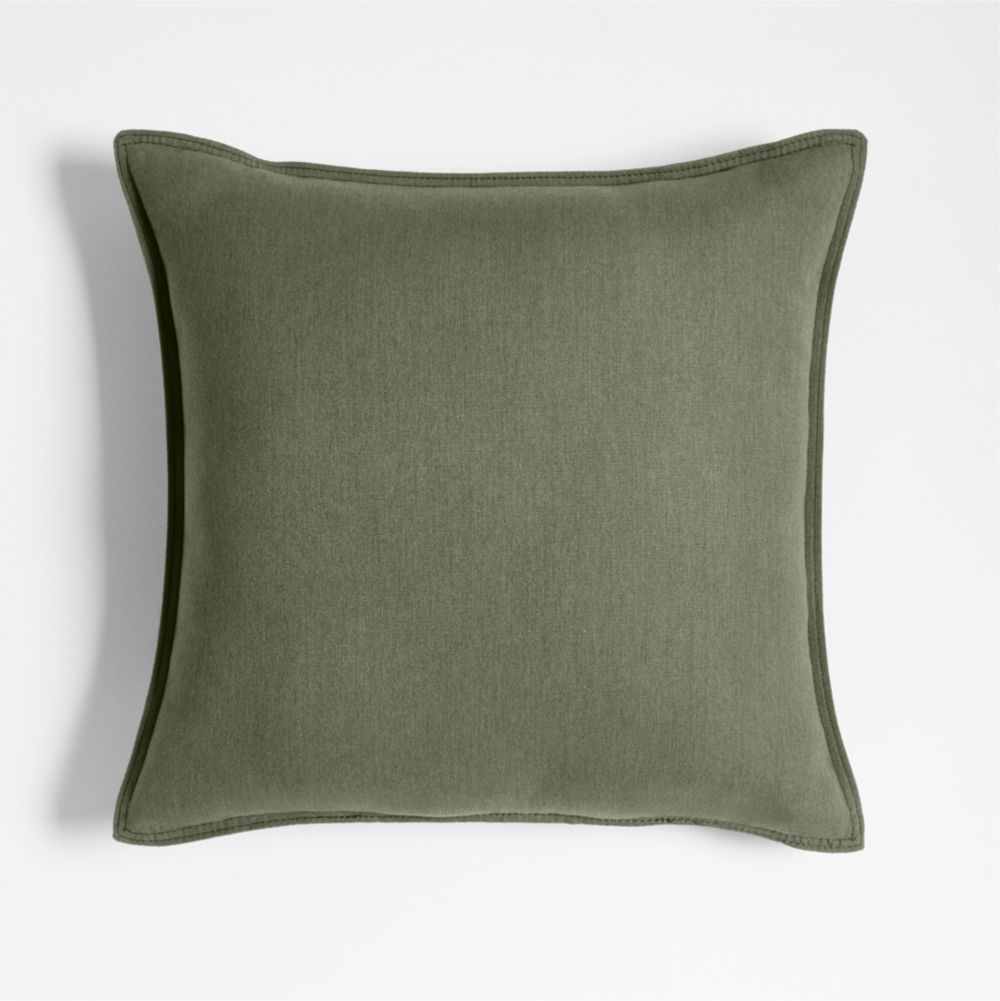 Sunbrella Canvas 20"x20" Fern Green Outdoor Throw Pillow