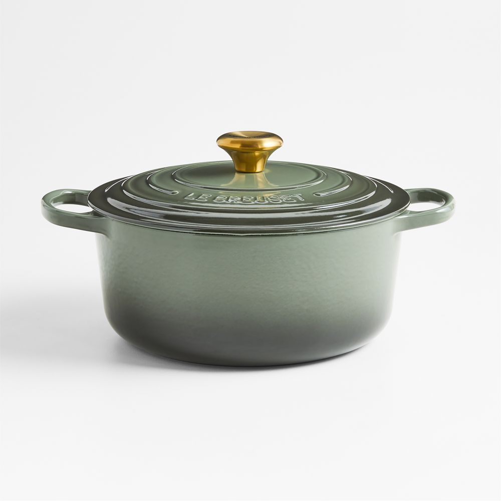 Le Creuset Signature 5.5-Qt. Thyme Enameled Cast Iron Round Dutch Oven