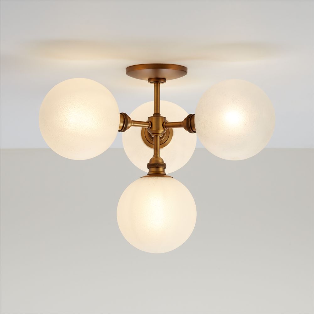 Bouldin Brass Flush Mount Light 21.4"