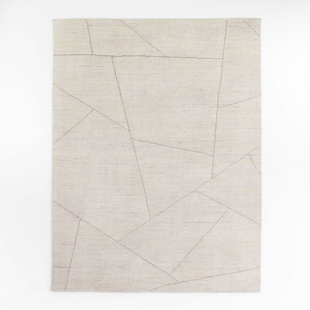 Teramo Performance Handwoven Abstract Ivory Area Rug