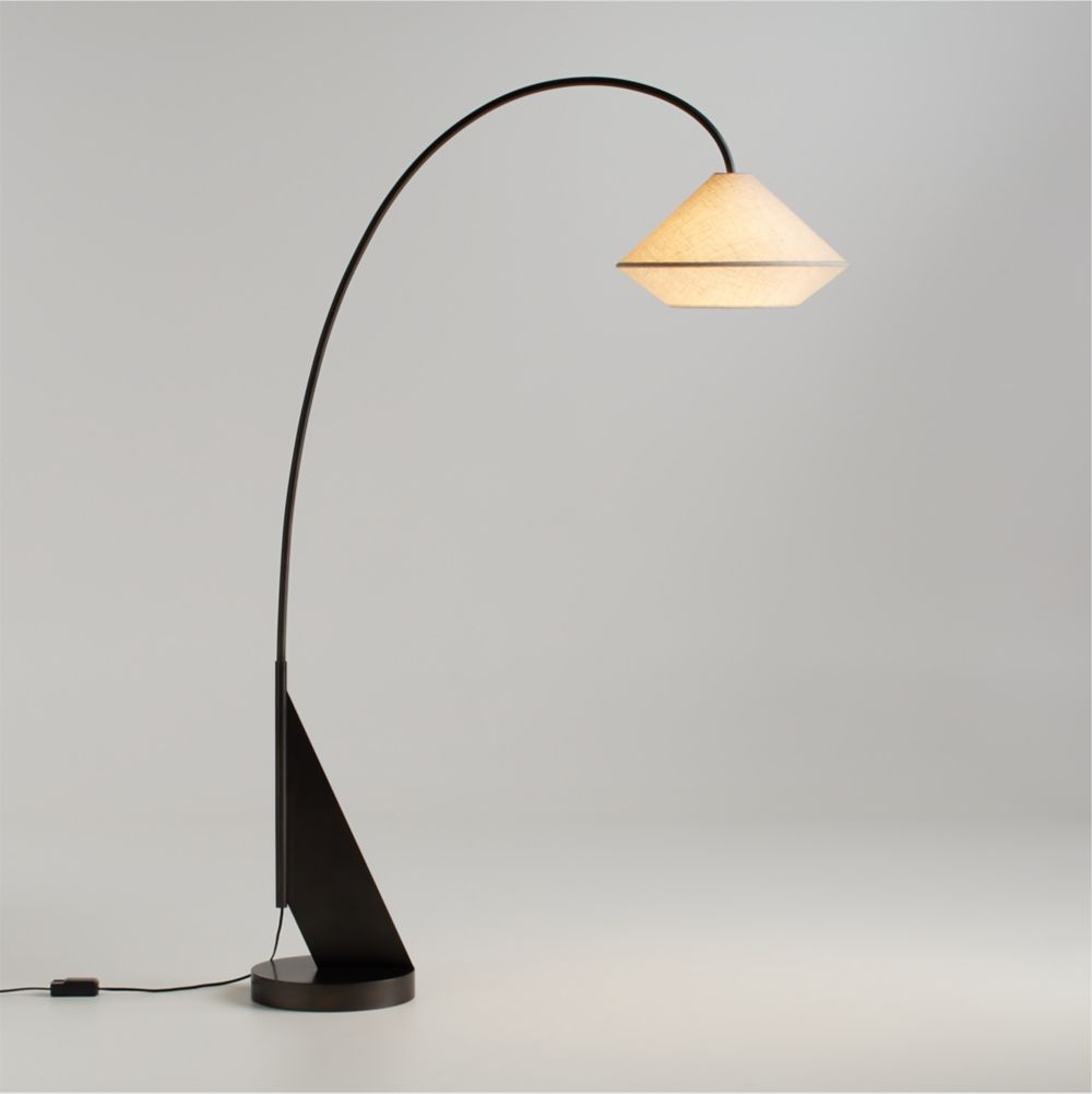 Avenir Dark Bronze Metal Arc Floor Lamp 79"
